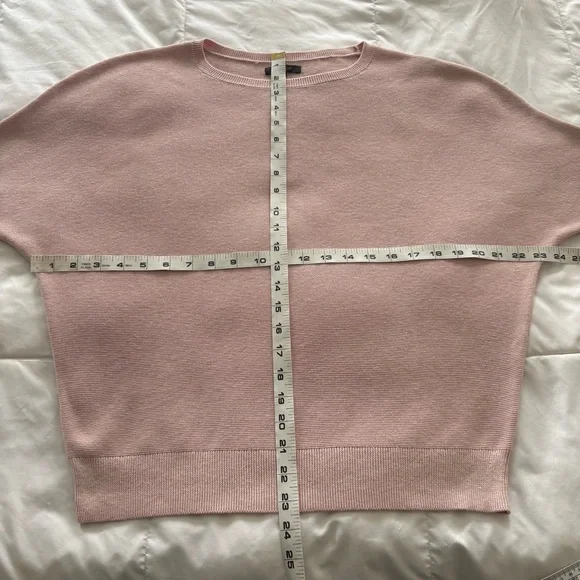 Quince Dolman Sweater Crew Cotton Cashmere Link Stitch Sugar Stone Sz M - Picture 12 of 16